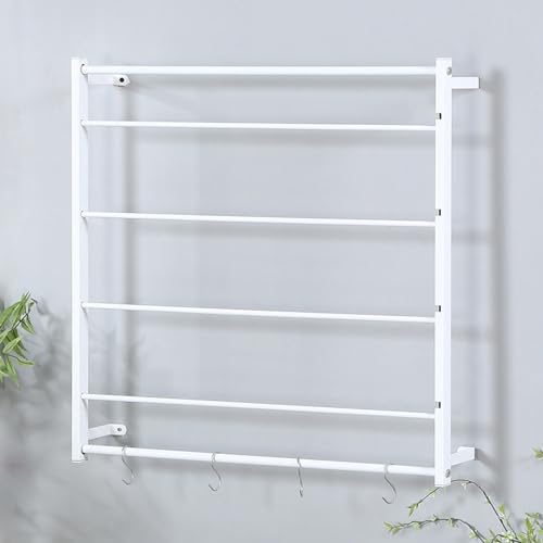 Organizer Porta Nastro Soporte Organizador Bufanda Organizador Portacintas, Toallero de Pared para el hogar Ropa al por menor Floristería, Pantalones Cinturón Rack Corbatero ( Color : White , Size : 6