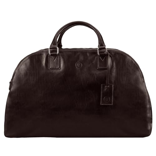 Maxwell Scott - Womens Luxury Italian Leather Luggage Travel Bag with Multiple Zip Compartments -...