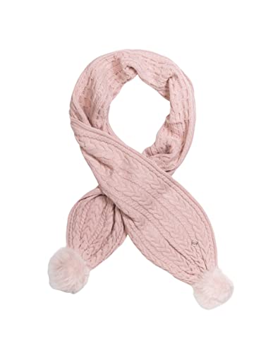Écharpe à pompons GUESS rose douce contre le froid hivernal
