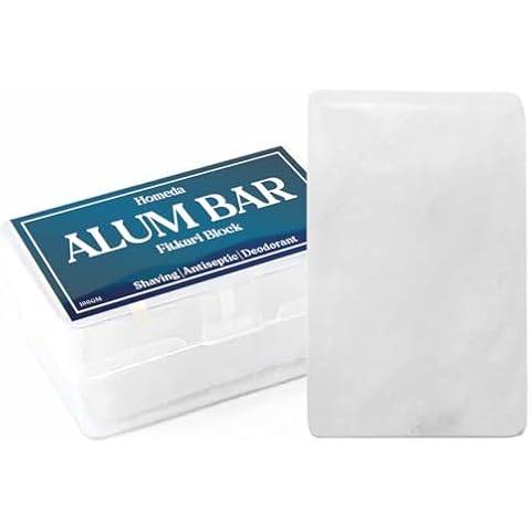 Homeda Alum Block Shaving Stone with Case Cover
