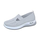 Hanraz Slip in Schuhe Damen, Marlene Schuhe Damen Sommer Orthopädische - Turnschuhe Elegant Und Bequem Sportschuhe Atmungsaktiv Slip on Sommerschuhe Laufschuhe Mesh Leicht Sneakers Walkingschuhe