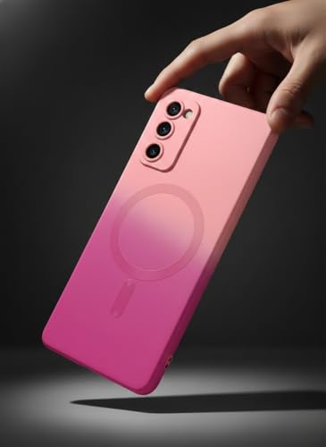Image of amazon basics Gradient Mag-Safe Case for Samsung Galaxy S20FE 5G | Soft Silicone Shockproof Cover with Camera Protection | Slim Lightweight Design | Smooth Touch & Durable - Light and Dark Pink