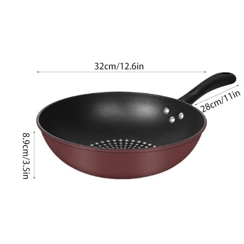 Wok antiadherente de hierro fundido 12.6 pulg miniatura 6