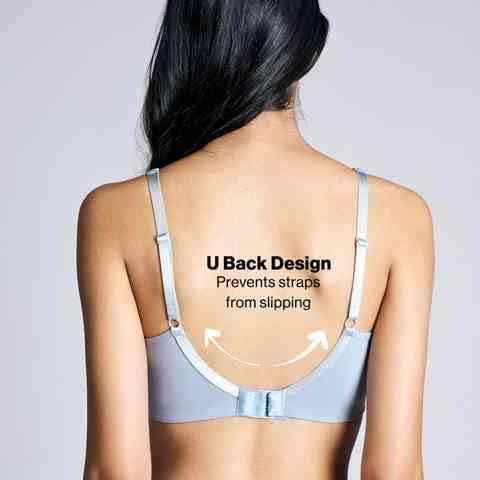 Image of Nykd (NYB169) Cotton Anti Microbial Non Padded & Non Wired Side Support Shaper Bra for Women | Full Coverage Bra with Detailed Contoured Lift & Shape with Wide Straps