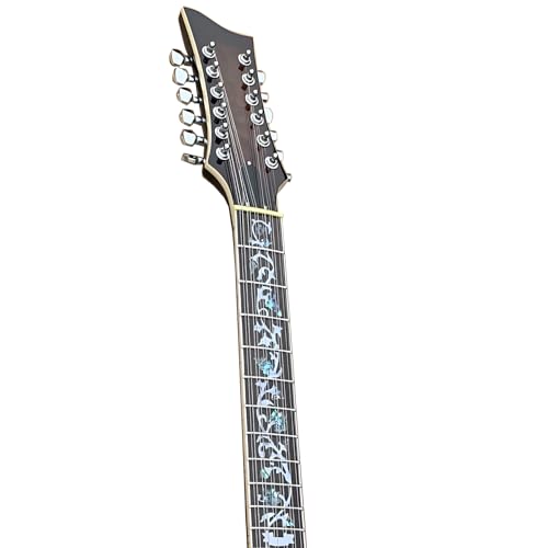 Guitare électrique semi-creuse à 12 cordes avec trou en F, touche d’ormeau incrustée – Guitare classique à 12 cordes – Style jazz - Les Beatles, Paul McCartney, John Lennon, RIngo Starr, George Harrison Guitare électrique semi-creuse à 12 cordes avec trou en F, touche d'ormeau incrustée - Guitare classique à 12 cordes - Style jazz – Image 6