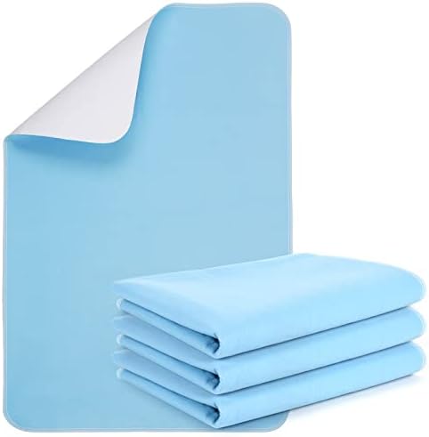 SOLOSHINE Washable Incontinence Bed Pad, 18x24 Inch (3 Packs) Reusable Bed Underpad, Waterproof Bed Pad & Pee Pad, Perfect for Kids, Adults, The Elderly and Pets