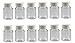 Lot de 12 flacons de médicaments vides rechargeables en plastique transparent - 80 ml