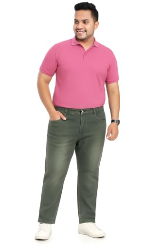 Image of Pluss Tribe - Plus Size Jeans for Men - Denim Jeans - Ideal for Casual, Office Available Sizes : 40 to 52