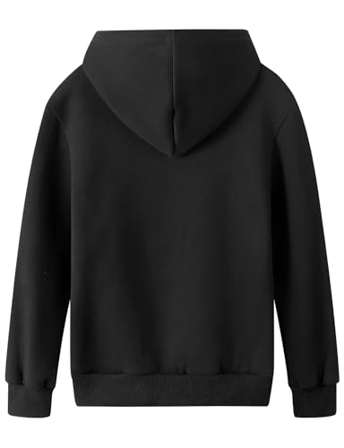 Image of Spring&Gege Youth Solid Fleece Hoodies Pullover Hooded Sweatshirts for Children (3-12 Years)
