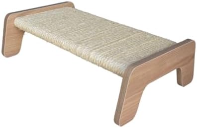 Arranhador Gato Piso Reto Corda Sisal em MDF - Amadeirado