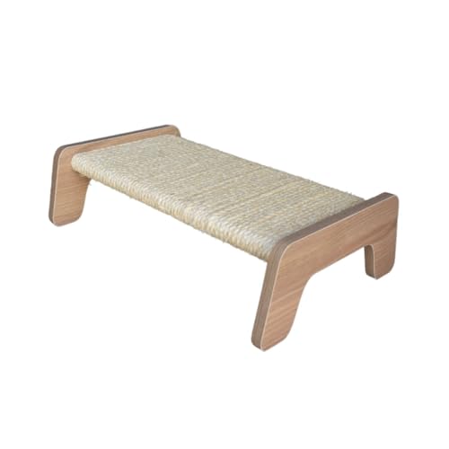 Arranhador Gato Piso Reto Corda Sisal em MDF - Amadeirado