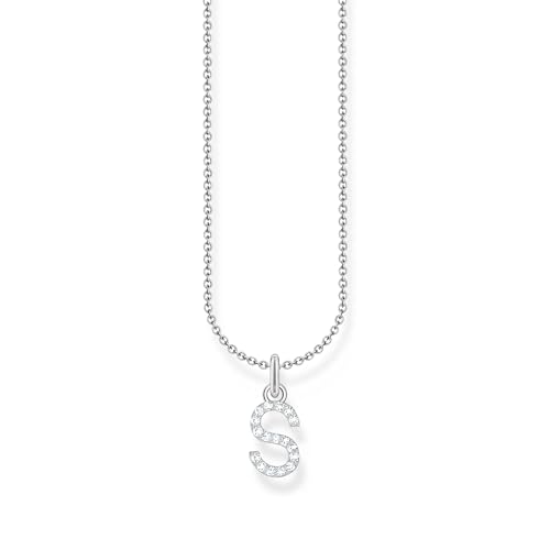 Thomas Sabo letter R necklace, gold-plated silver with zirconia, KE2257-414-14
