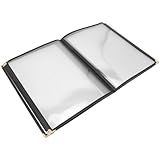 SHOWERORO Protector de Menú PVC Transparente Restaurantes y Bares Cubierta de Páginas para Libro de Recetas Resistente y Fácil de Limpiar para Cafés y Hoteles