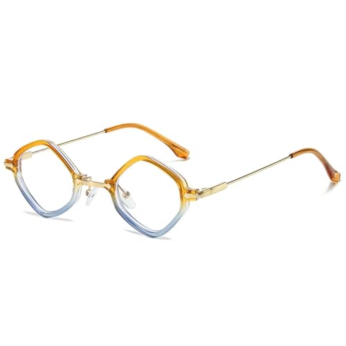 Lunettes de soleil rétro polygonales femme verres transparents protection UV400 punk