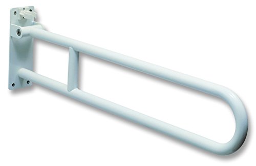 Negrari BT0033 Wall Bar Tilting Support for Disabled, Varnished Steel, White, 85 cm