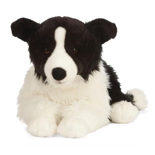 Living Nature Soft Toy - Großes Stofftier Border Collie (60cm), Schwarz / Weiß