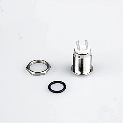 Bouton en métal noir oxydé 12mm interrupteur LED haute précision