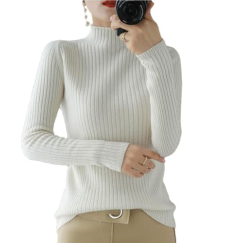 Image of Women's Mock Neck Sweater|Soft Stretch Knit Turtleneck Top|Casual Chic Office Wear