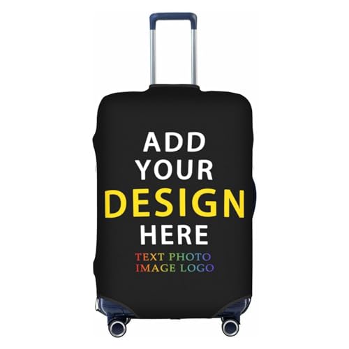 Naispanda Funda de Maleta Personalizada con Texto Fotográfico Protector de Maleta Elástico Personalizado Funda de Maleta Lavable Antiarañazos Funda de Maleta Personalizada