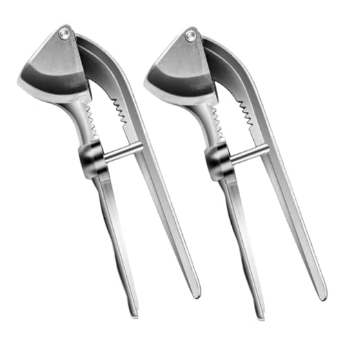 CIYODO 2pcs Aluminum Alloy Garlic Press Ergonomic Manual Garlic Mincer Tool for Effortless Crushing Kitchen and Convenient for Home and Restaurant Use