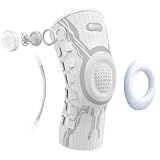 Kuangmi Knob Knee Brace for Pain Relief, Knee Support with Patella Gel Pad & Side Stabilizers, Compression Knee Sleeve for Workout, Arthritis, Joint Pain, Meniscus Tear (White,Right,Large,Single)