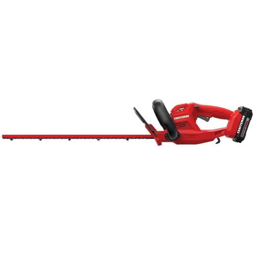 Image of CRAFTSMAN V20 Cordless Hedge Trimmer with Battery and Charger Included, 20 in. Blade, Rechargeable Bush Trimmer Cordless, Lightweight (CMCHT810C1)