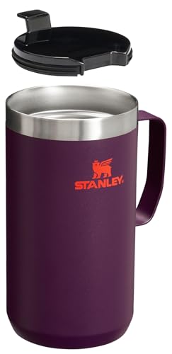Image of Stanley Stay Hot Camp Mug - Durable 18 /8 Stainless Steel Insulated Mug - Splash-Free Tritan Drink-Thru Lid - 24 OZ - Plum