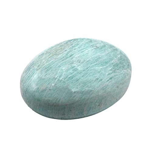 Image of Amazing Gemstone Amazonite Crystals and Healing Stones - Large Palm Stone Crystals Piedra - Crystal for Good Luck, Balanced Positive Energy, Meditation - Unique Stocking Stuffers, Gifts for Women, Men
