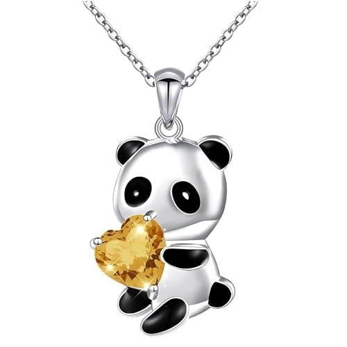 Collier de panda rouge pour filles, bijou hypoallergénique qui ne noircit pas