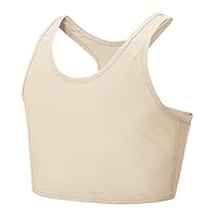 Idtswch Brustbinder für Transgender Brustbinder Half Ftm Binder Brust Kompressions-BH, Nude 167, Groß