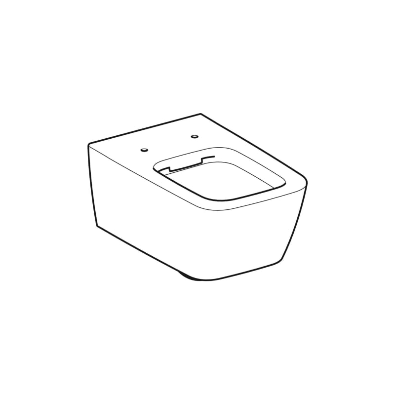 Geberit – Inodoro colgante con tapa – WC suspendido rimfree sin brida ICON SQUARE carenado con tapa de freno de caída – Geberit