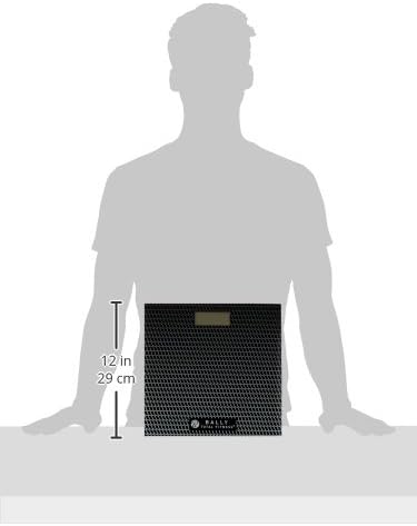 Bally Total Fitness BLS-7302 BLK Digital Bathroom Scale with dimensions