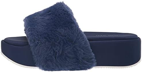 Nine West Women's Rize Flat Sandal, Medium Blue Fabric, 8 | Image 7