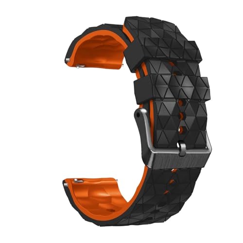 [�����ȓX] 22 mm�T�b�J�[�{�[���p�^�[���V���R���e�[�v�ɓK��Garmin Forerunner 255/265/Venu 3 Venu 2 Vivoactive 4�u���X���b�g�����x���g(Black Orange)