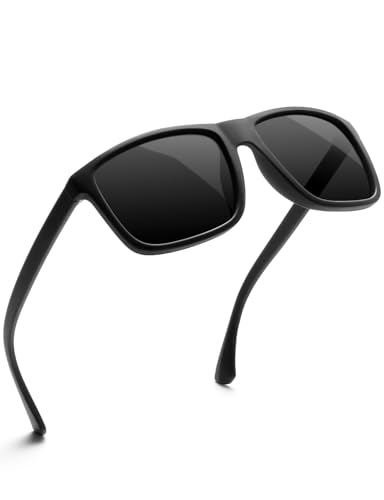 DIUWEU Polarised Sunglasses Mens Womens,Classic Fashion Sun Glasses for Driving Fishing Cycling Running,Anti Glare Ultralight TR90 Square Frame UV400 Protection