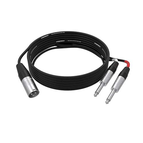 Câble XLR mâle vers double TRS mono 6,35 mm PRORECK PR-XLRM-2TS/3 m
