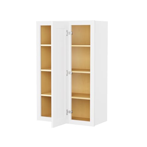 Image of Furinno Shaker Wall Blind Kitchen Cabinet, Ready to Assemble, 12 D x 27 W x 42 H, White