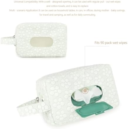 Double-Layer Wipe & Diaper Pouch, Portable Hanging Travel Dispenser Bag (Green) - 1