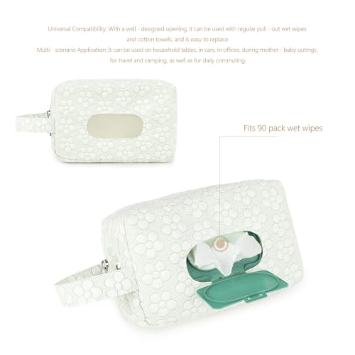 Double-Layer Wipe & Diaper Pouch, Portable Hanging Travel Dispenser Bag (Green)