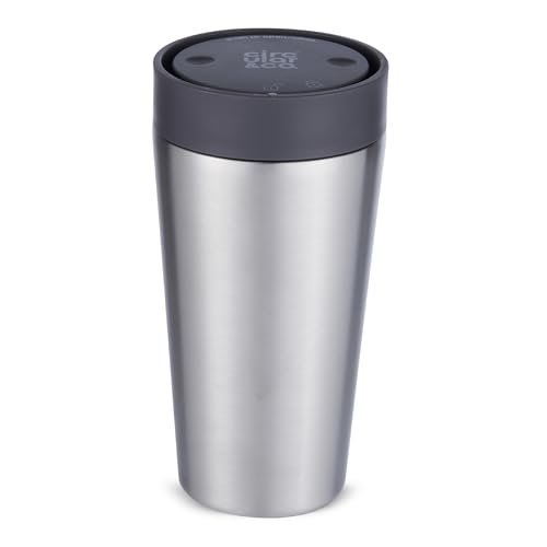 Circular & Co Pre 2026 (Previous Generation) Thermal Stainless Steel Travel Mug - 12oz/340ml - 100% Leakproof & Lockable - 6 Hours Hot/Cold - Push Top, One Hand Open, 360 Drinking Coffee Tumbler