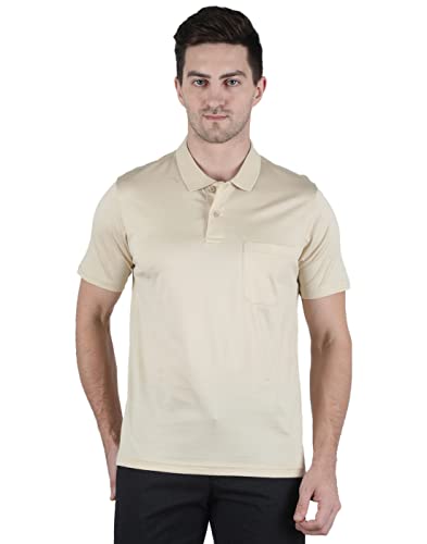 Image of Monte Carlo Mens White Plain Collar T-Shirt |22203606-1
