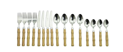 Image of Gypsy Color Beyond Bamboo Stainless Steel Flatware Collection, Set of 16