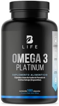 Omega 3 Aceite de Anchoa Salvaje con 180 Cápsulas de 1000 mg. Lib...