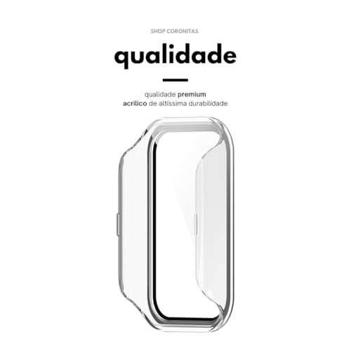 Capa Capinha Compatível com Xiaomi Mi Band 9 Active (Preto, Band 9 Active)