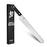 Shun Cutlery Classic - Cuchillo para pechuga de Tierra Hueca, 12"; La Cuchilla de Acero Afilada de Alto Rendimiento Mantiene un Filo Mientras Recorta y Corta Cortes de Carne más Grandes