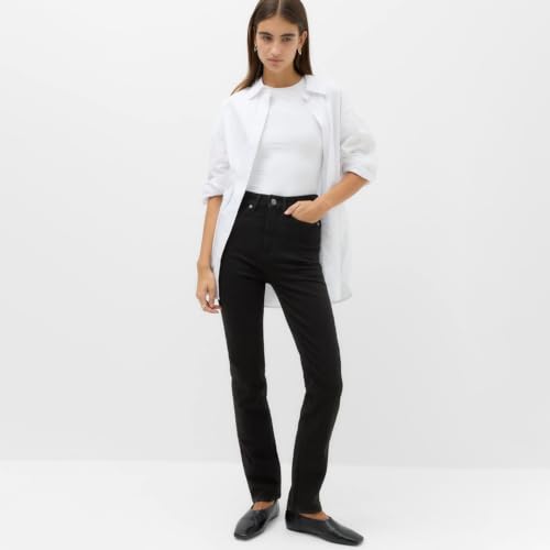 Image of Marks & Spencer Sculpt Straight Leg High Rise Denim Jeans