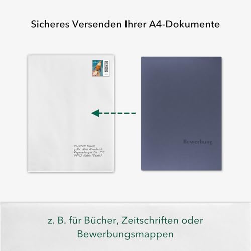 20 Stück Premium Versandtaschen B4 in Weiß, mit Papprückwand, Haftklebung und Abdeckstreifen, 250 x 353 mm (2x 10 Stück Packungen)