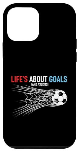 Life's About Goals and Assists�T�b�J�[�I��̊y�����f�U�C�� �X�}�z�P�[�X iPhone 12 mini �p