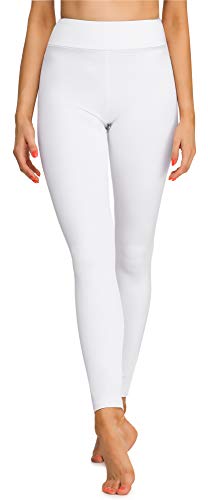 Merry Style Leggins Largos Mallas Deportivas Mujer MS10-242(Blanco, 4XL)