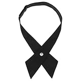 Eldraqth Tie for Men Women Adjustable Pre Tied Criss-Cross Bowtie School Uniform Neck Tie for Women Girls Accessories